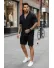 Compleu de vara camasa + pantaloni negru 3179