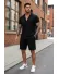 Compleu de vara camasa + pantaloni negru 3179