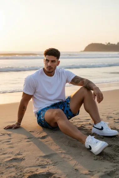 Sort de baie cu imprimeu 12544 D9-5