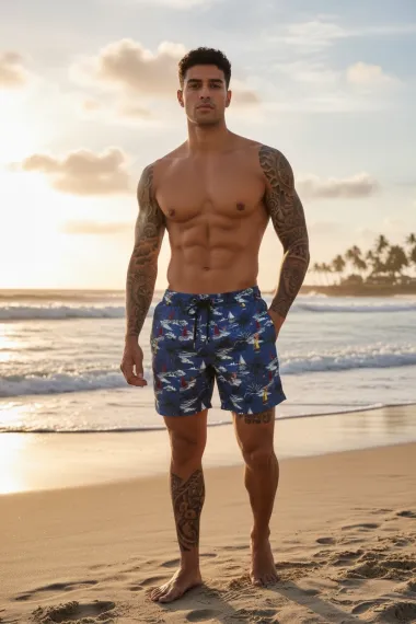 Sort de baie cu imprimeu 12545 D3-5.1