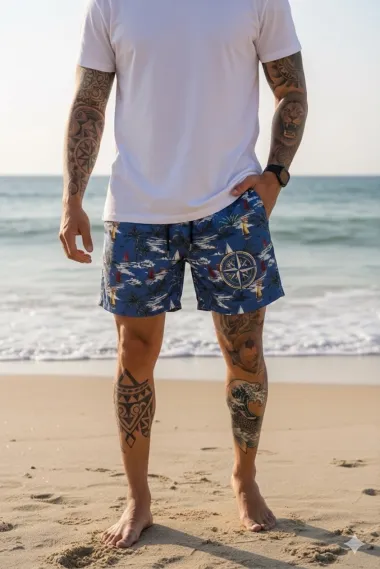 Sort de baie cu imprimeu 12545 D3-5.1