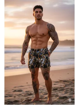 Sort de baie cu imprimeu 12556 I4-3.1