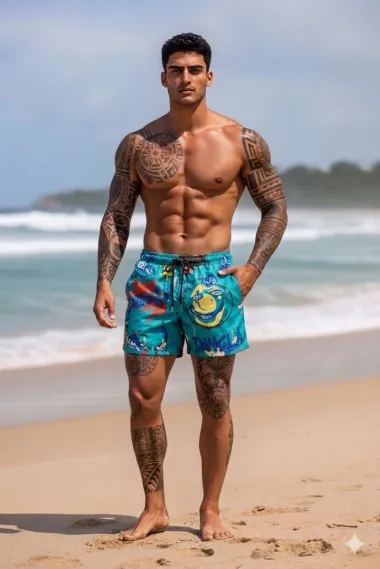 Sort de baie cu imprimeu 12569 40-2.3