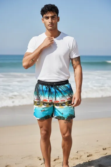 Sort de baie cu imprimeu 12588 D10-4