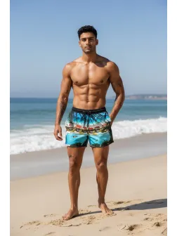 Sort de baie cu imprimeu 12588 D10-4