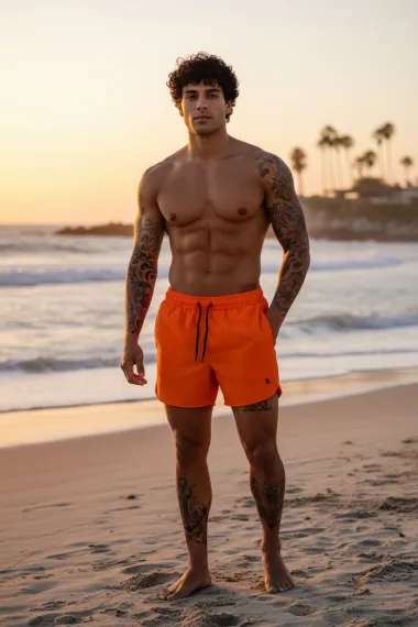 Sort de baie casual portocaliu 12732 D4-5.4