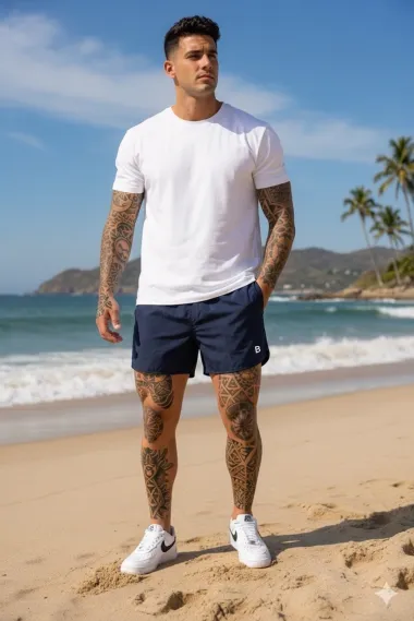 Sort de baie casual bleumarin 12732 D6-5.3