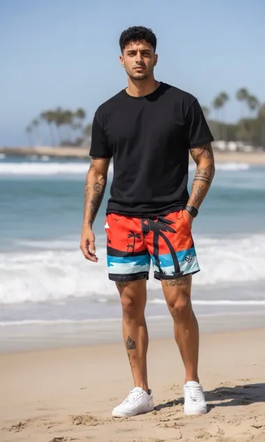 Sort de baie cu imprimeu 11642 I11-3