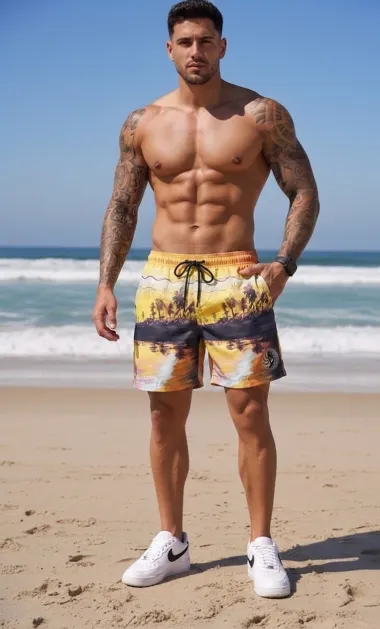 Sort de baie cu imprimeu 11688 D12-2.3