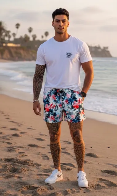 Sort de baie cu imprimeu 12532 D6-4.3