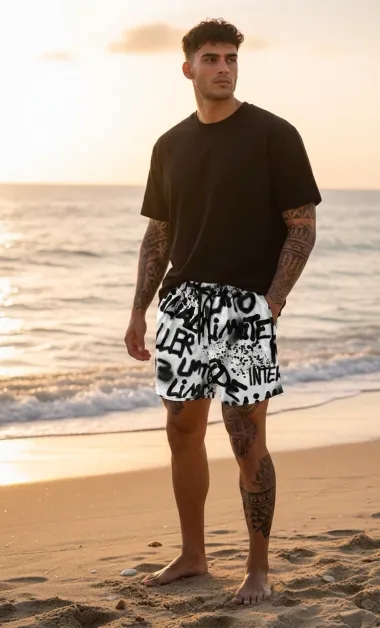 Sort de baie cu imprimeu 12539 D2-1.1