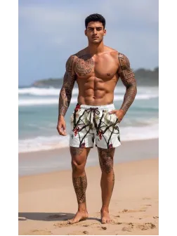 Sort de baie cu imprimeu 12541 D2-1.4