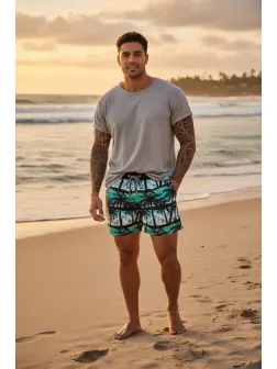 Sort de baie cu imprimeu 12543 I15-1.2