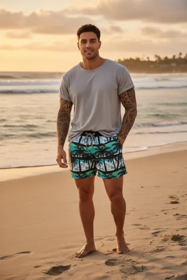 Sort de baie cu imprimeu 12543 I15-1.2