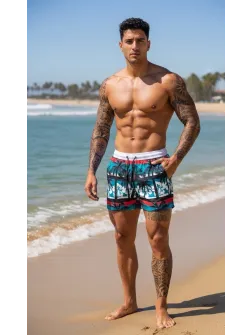 Sort de baie cu imprimeu 12546 N3-4.1