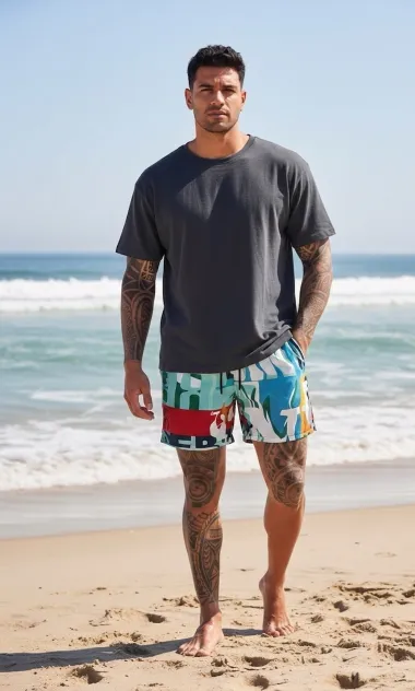 Sort de baie cu imprimeu 12549 I4-1.1