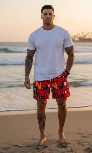 Sort de baie cu imprimeu 12553 I5-1.3