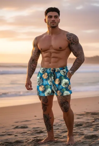 Sort de baie cu imprimeu 12565 D3-3.3