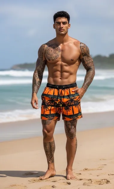 Sort de baie cu imprimeu 12573 D5-4.1