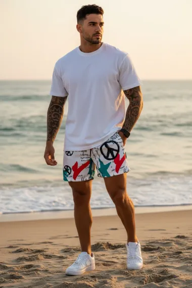 Sort de baie cu imprimeu 12803 I5-2