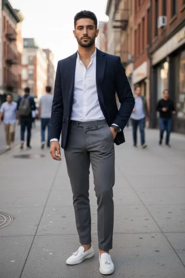 Sacou barbati slim fit bleumarin 10272 D3-3.1/ E 100-3 ~