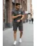 Trening barbati gri inchis pantaloni + tricou 11699 111-2.3