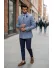 Sacou barbati slim fit, 2 randuri de nasturi, gri 11848 64-4