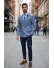 Sacou barbati slim fit, 2 randuri de nasturi, gri 11848 64-4