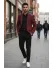 Sacou barbati slim fit grena B8339 89-5