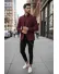 Sacou barbati slim fit grena B8339 89-5