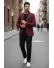 Sacou barbati slim fit grena B8339 89-5