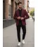Sacou barbati slim fit grena B8339 89-5