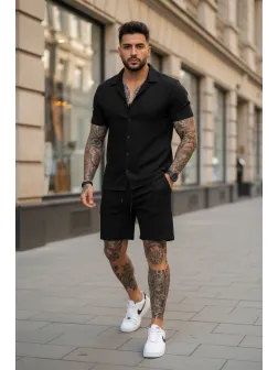 Compleu de vara camasa + pantaloni negru 3173 83-3.1