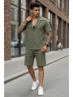 Compleu de vara camasa + pantaloni kaki 3173 83-2.1
