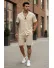 Compleu de vara camasa + pantaloni bej 3175 86-4.1