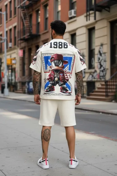 Compleu de vara tricou + pantaloni bej 5067 31-5