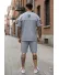 Compleu de vara tricou + pantaloni, gri 5069 34-4.2