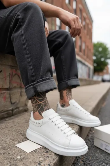 Adidasi barbati casual amq, albi 6626 N17-3