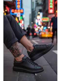 Adidasi barbati casual amq, negri 6626 N17-3