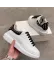 Adidasi dama albi cu negru casual, 6626 N17-3