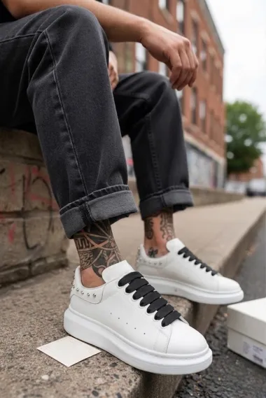 Adidasi barbati casual , albi 6626