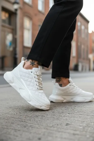 Adidasi barbati casual, albi 23021
