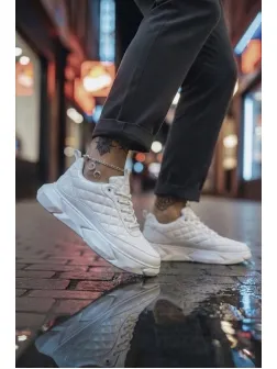 Adidasi barbati casual, albi 23021