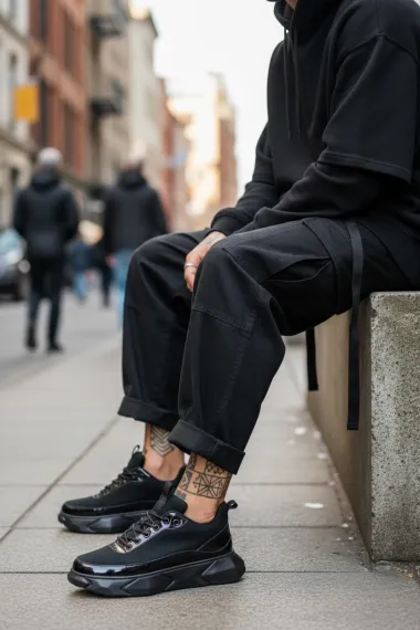 Adidasi barbati casual, negri 23028