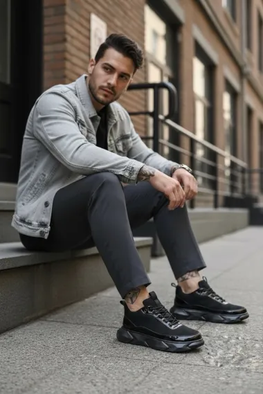 Adidasi barbati casual, negri 23028