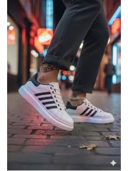 Adidasi barbati albi 6622 N17-1