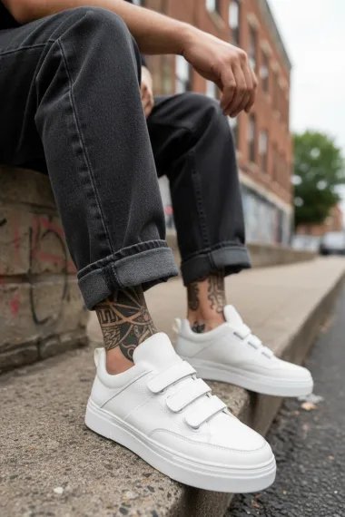 Adidasi barbati casual, albi C35