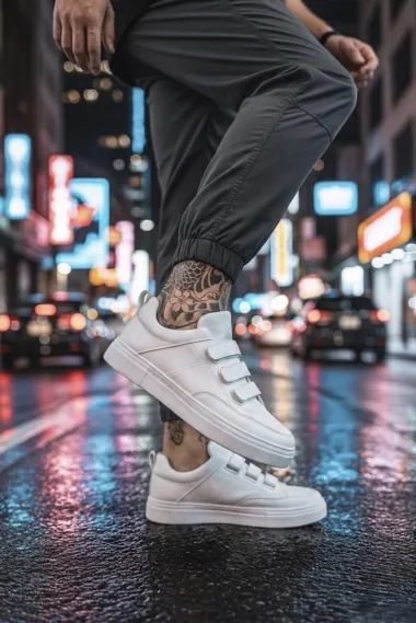 Adidasi barbati casual, albi C35
