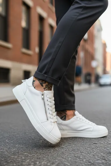 Adidasi barbati casual, albi C76 T13-3