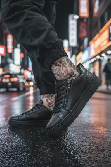 Adidasi barbati casual, negri C76